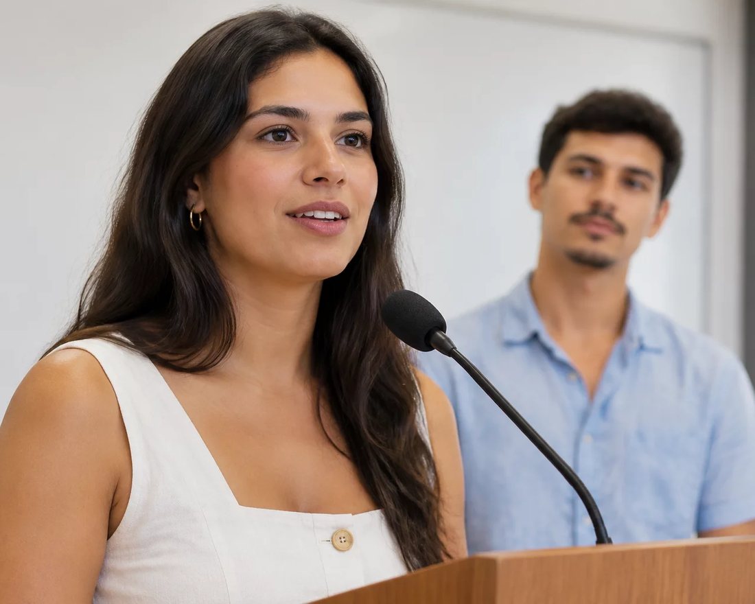 Mesa fotografada de cima, com um raciocínio rascunhado à mão num caderno aberto